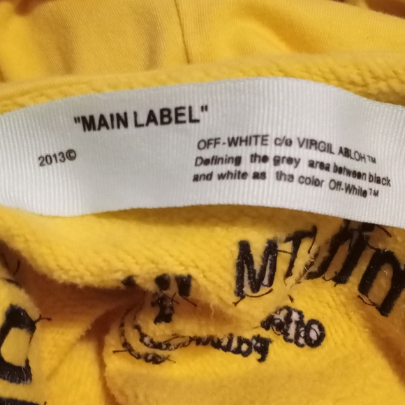 Cropped Yellow Off-White™ "Hoodie" - Picture 3 of 3